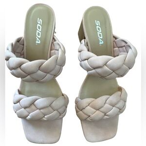 Soda Buggy Women's double braided straps casual sandal